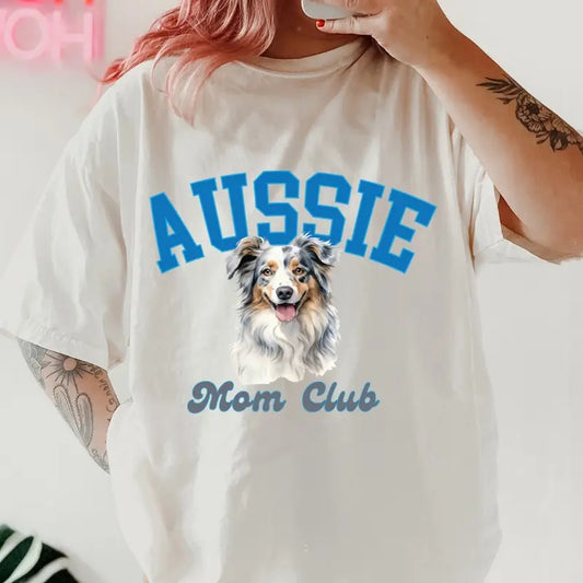 Aussie Mom Club Shirt~ Unisex Apparel Relaxed Fit Printed In The USA Clothing Womenswear Casual Comfort Cotton Top Athletic Boho Chic