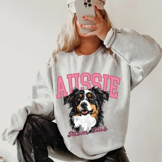 Aussie Mom Club Sweatshirt ~ Sweatshirt Unisex Apparel Relaxed Fit Printed in the USA Clothing Womenswear Casual and Comfortable