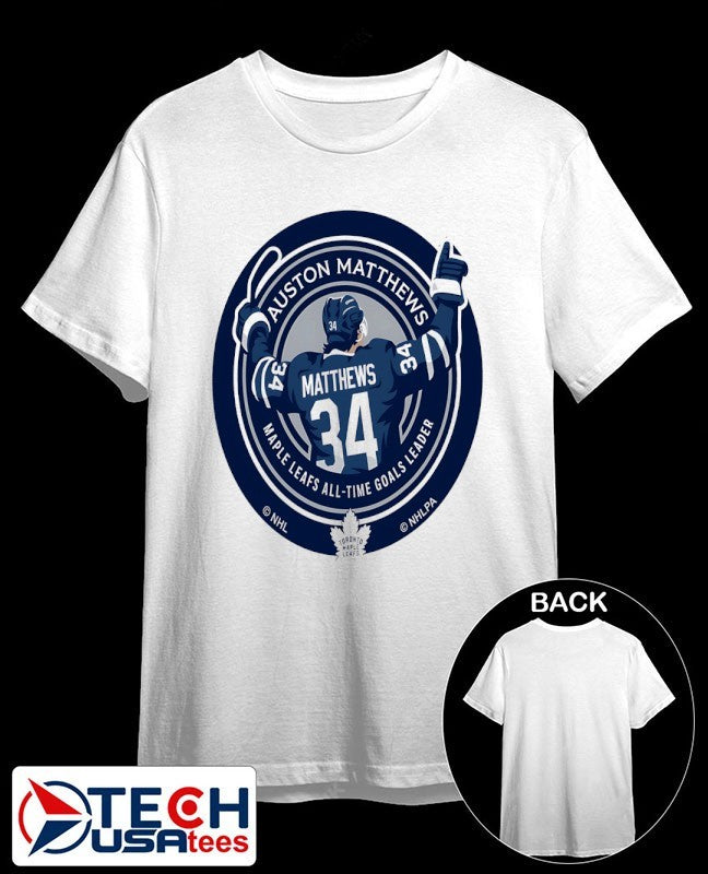 Auston Matthews 2025 Toronto Maple Leafs All Time Goals Leader shirt