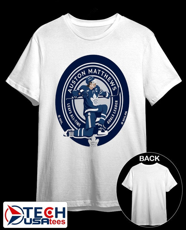 Auston Matthews All Time Goals Leader Toronto Maple Leafs 2025 shirt