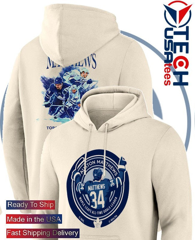 Auston Matthews Toronto Maple Leafs All Time Goals Leader 2025 logo shirt