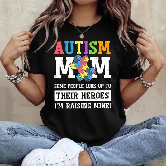Autism Mom Shirt  Womens Autism Shirt  Autism Mom Gift Shirt  Autism Awareness Shirt  Autism Mom Hero  Unisex T-Shirt