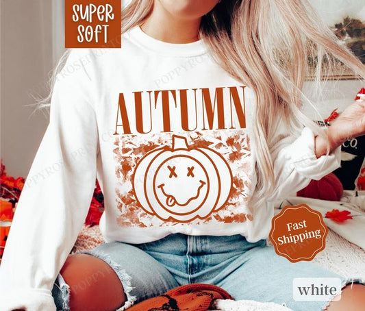 Autumn Sweatshirt, Retro Fall Crewneck, Womens Sweatshirt, Fall Sweater
