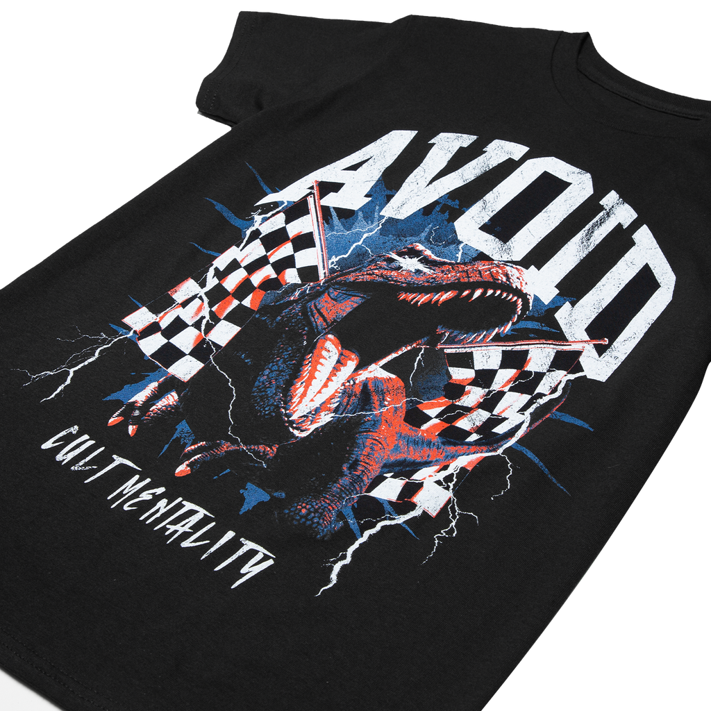 AVOID - Dino Black Tee Hoodie, Sweatshirt | CoreVibeTees.com (Image 4)