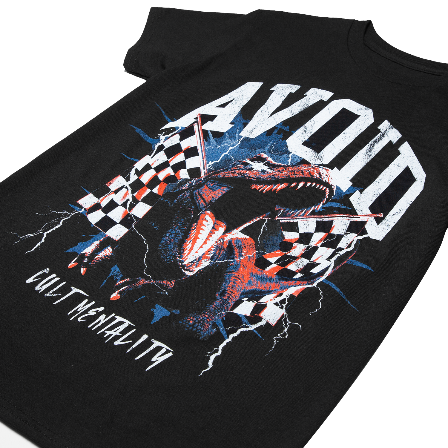 AVOID - Dino Black Tee Hoodie, Sweatshirt | CoreVibeTees.com (Image 4)
