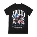 AVOID - Dino Black Tee Hoodie, Sweatshirt | CoreVibeTees.com (Image 1)