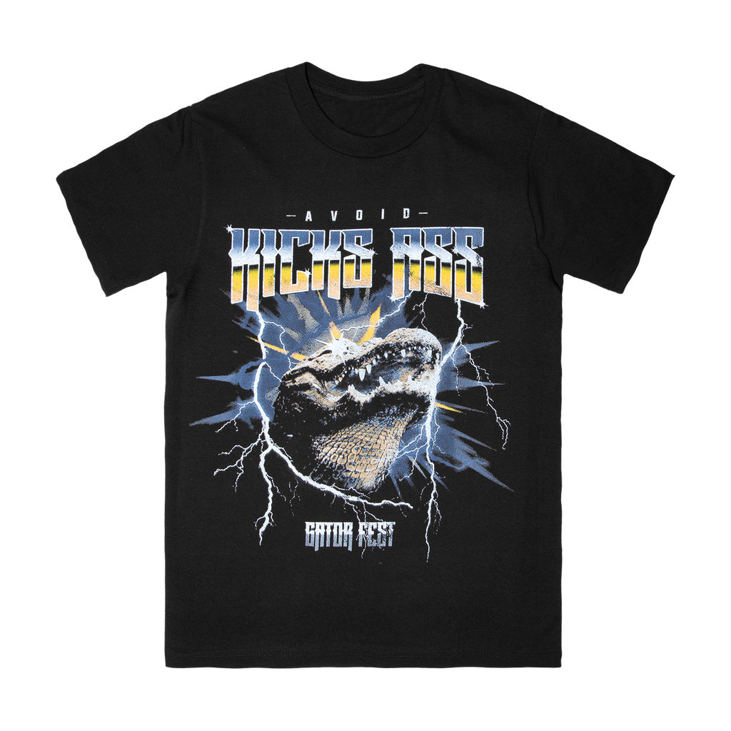 AVOID - Gator Fest Black Tee Hoodie, Sweatshirt | CoreVibeTees.com (Image 1)