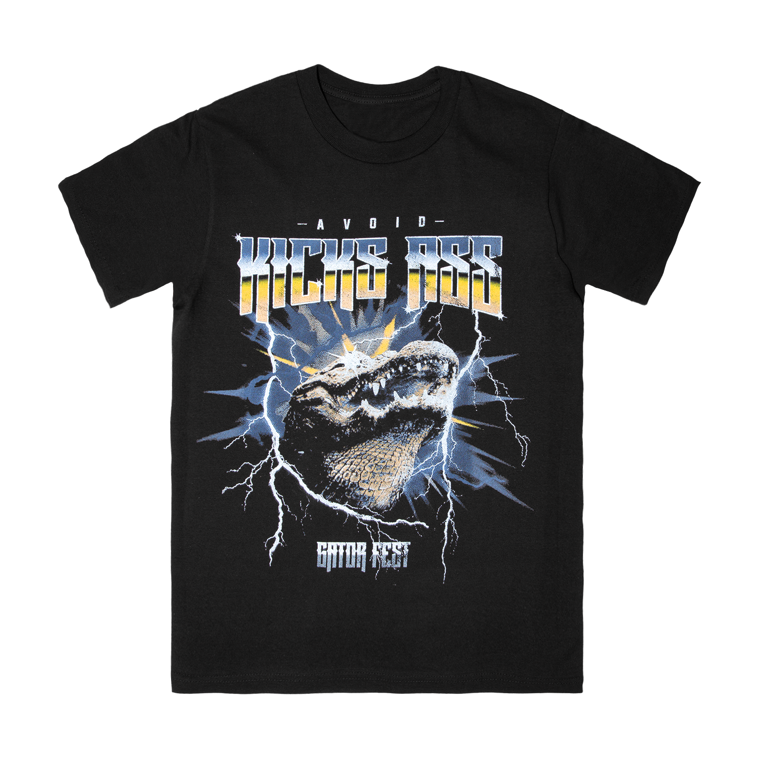 AVOID - Gator Fest Black Tee Hoodie, Sweatshirt | CoreVibeTees.com (Image 1)