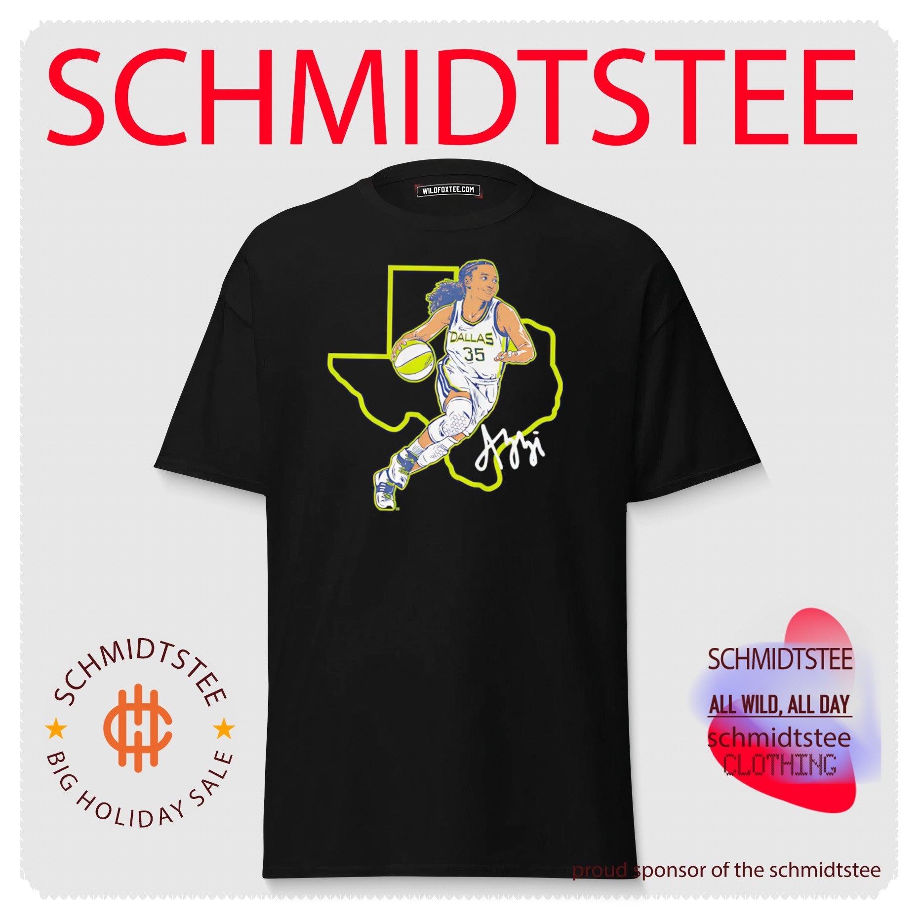 Azzi Fudd Dallas Wings State Star signature shirt