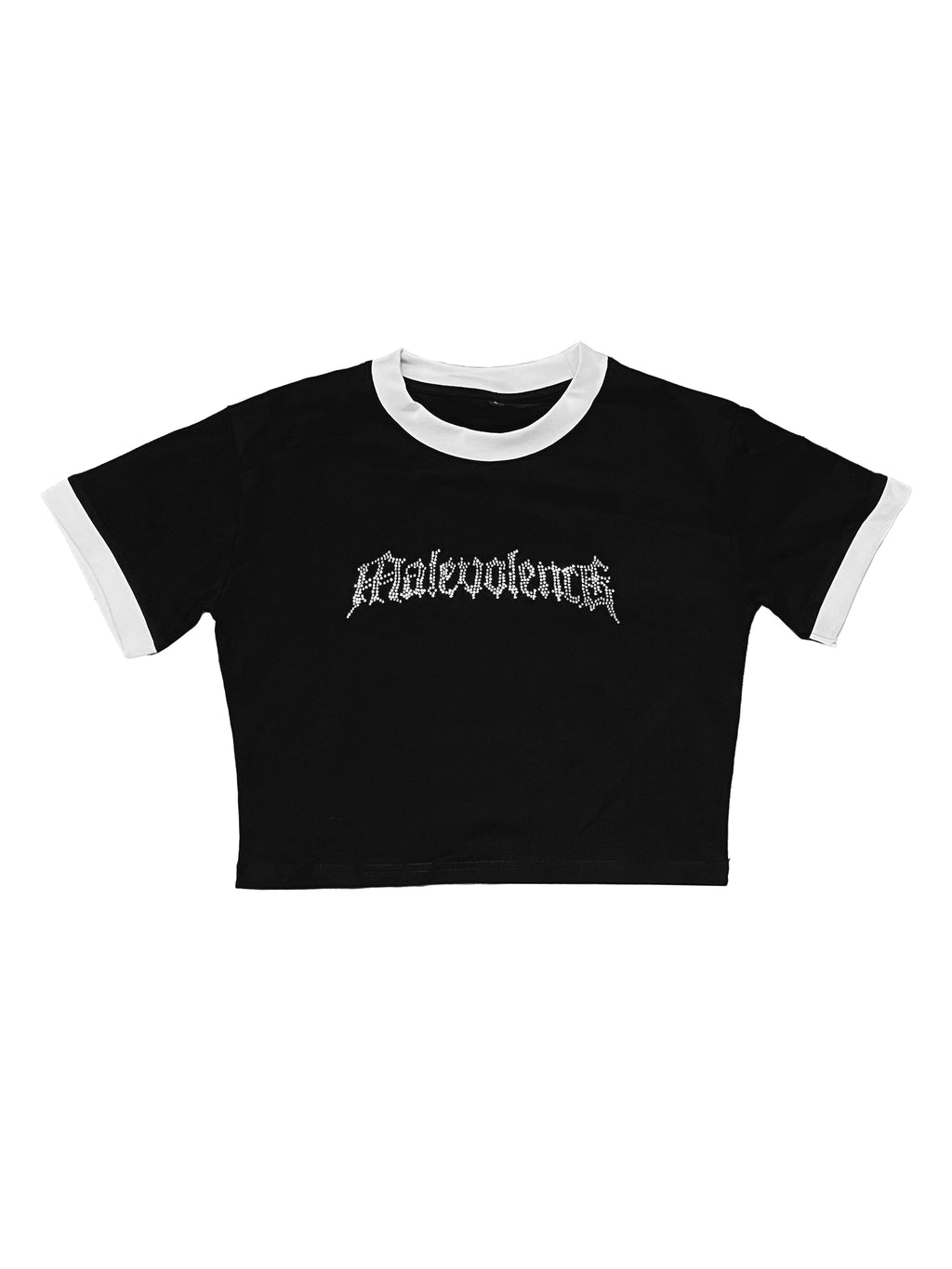 Malevolence Rhinestone Ringer T-Shirt Hoodie, Sweatshirt | CoreVibeTees.com (Image 1)