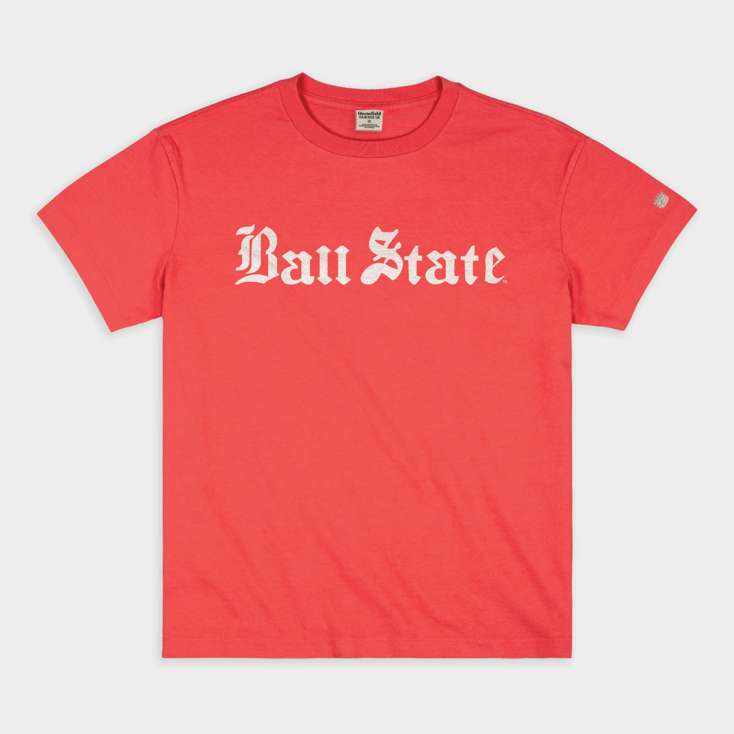 Ball State Olde English Vintage Heavyweight Tee Hoodie, Sweatshirt | CoreVibeTees.com (Image 1)