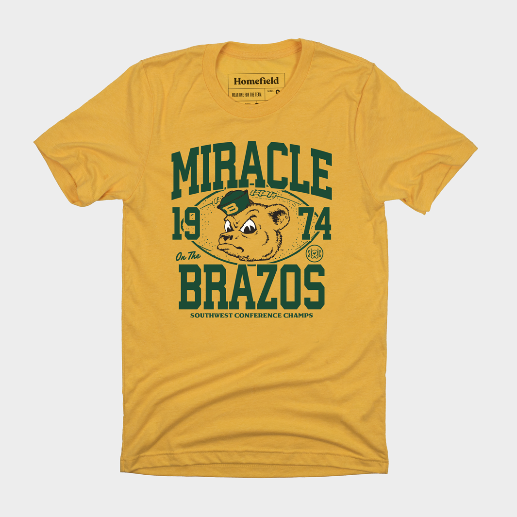 Baylor "Miracle on the Brazos" 1974 Tee Hoodie, Sweatshirt | CoreVibeTees.com (Image 1)