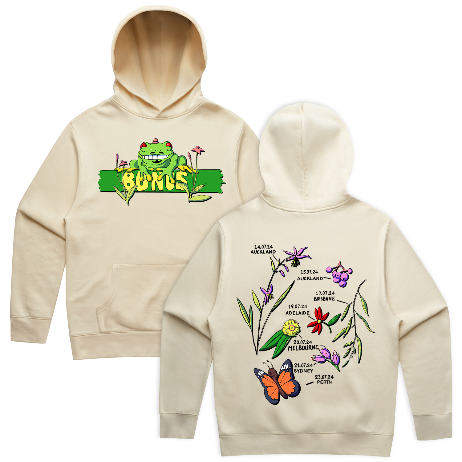 Frog Hoodie (Butter) - Limited Edition T-Shirts, Sweatshirt | CoreVibeTees.com