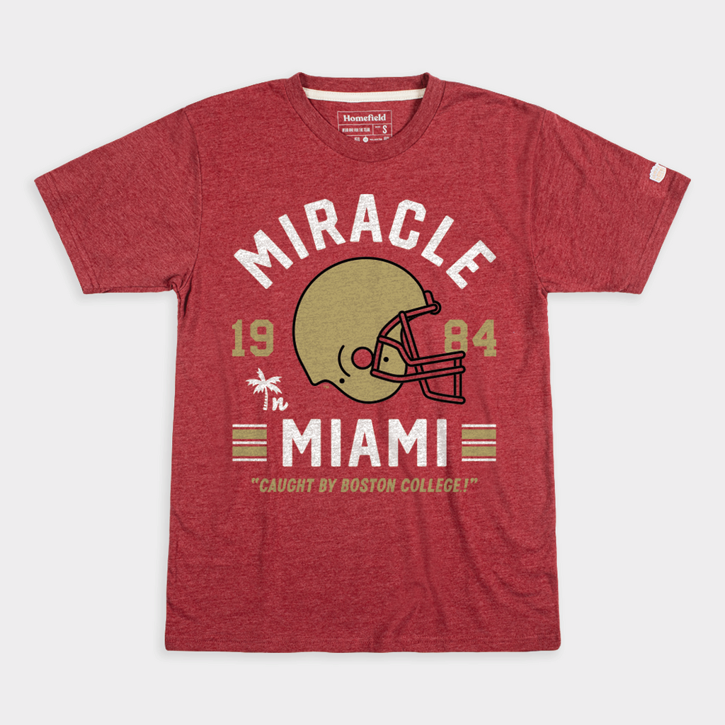 Vintage BC Miracle in Miami 1984 Football Tee Style001 Hoodie, Sweatshirt | CoreVibeTees.com