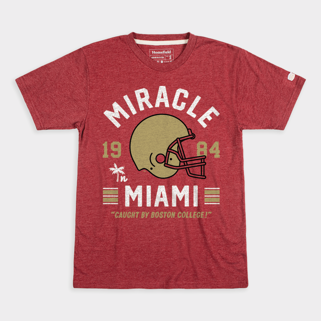 Vintage BC Miracle in Miami 1984 Football Tee Style001 Hoodie, Sweatshirt | CoreVibeTees.com