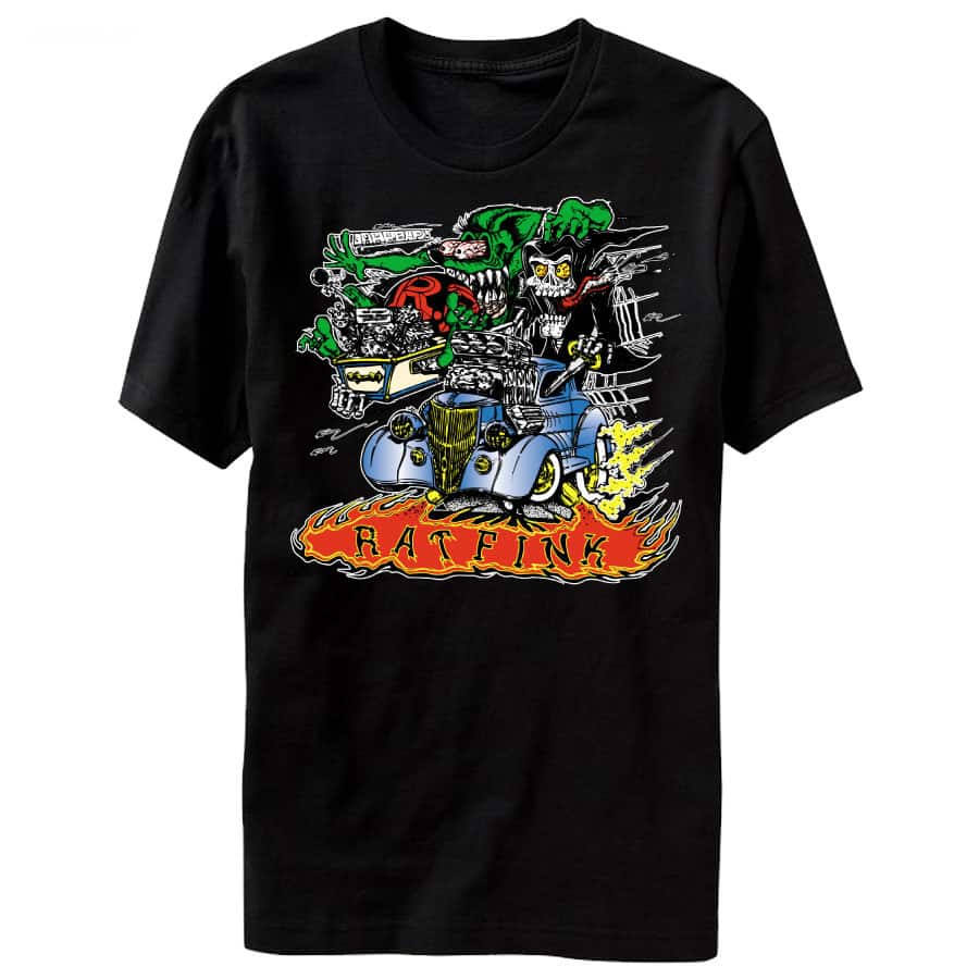 Rat Fink Hot Rod Death Coffin T-Shirt Hoodie, Sweatshirt | CoreVibeTees.com (Image 1)