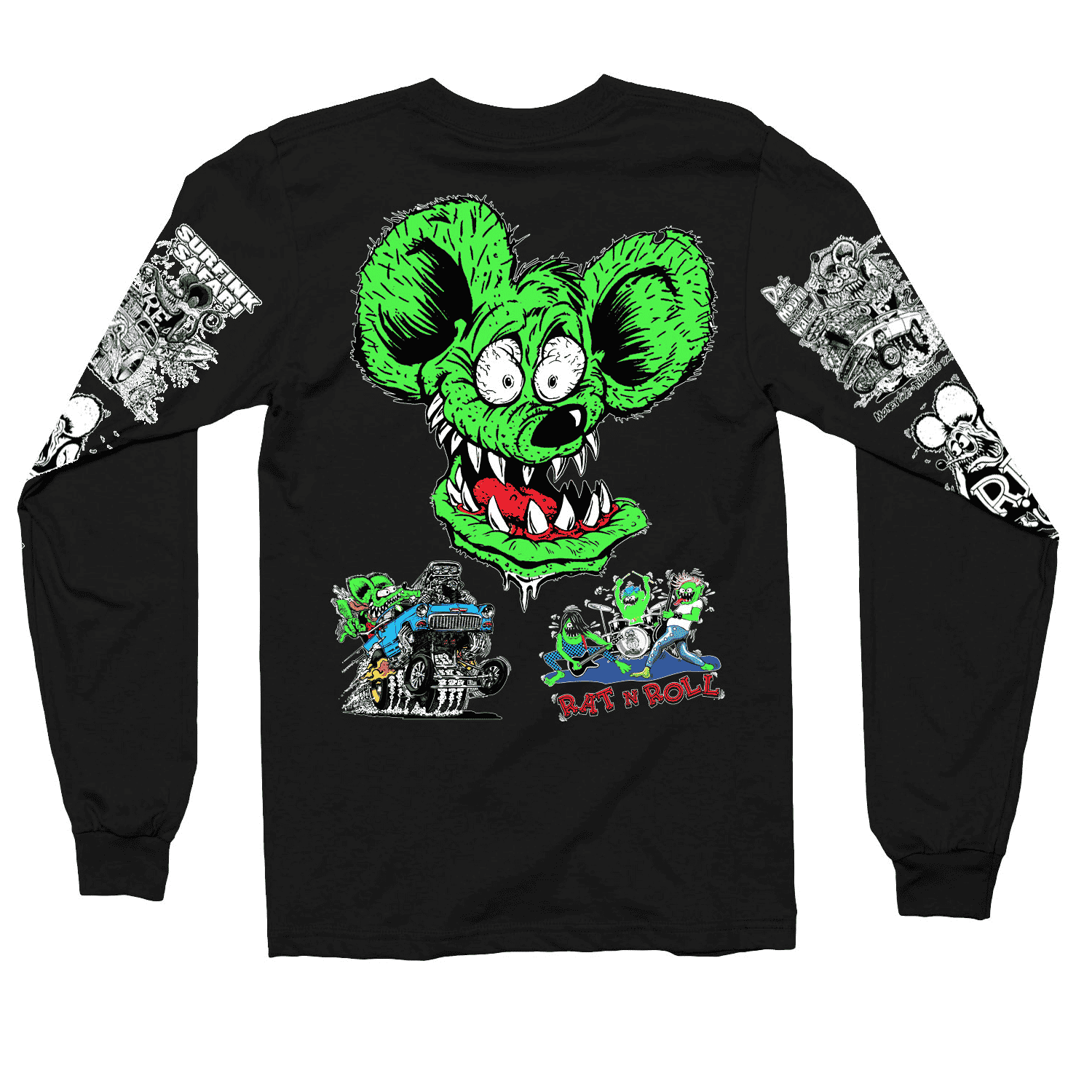 Rat Fink Collage Long Sleeve Shirt Hoodie, Sweatshirt | CoreVibeTees.com (Image 2)
