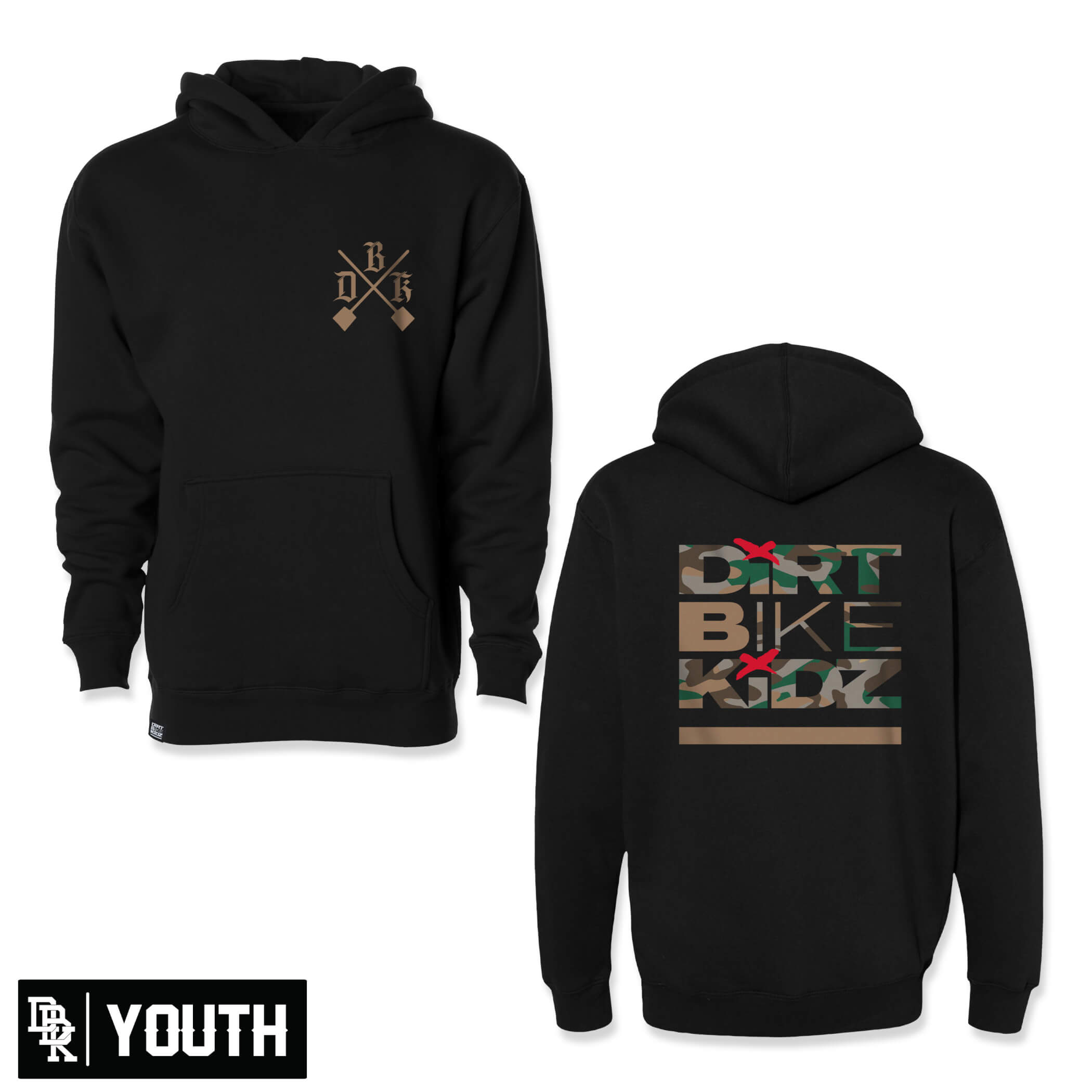 Camo Shovels - Youth Hoodie T-Shirts, Sweatshirt | CoreVibeTees.com (Image 1)