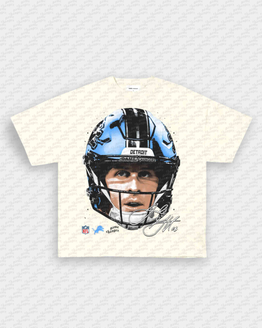 BIG FACE JARED GOFF TEE Hoodie, Sweatshirt | CoreVibeTees.com (Image 3)