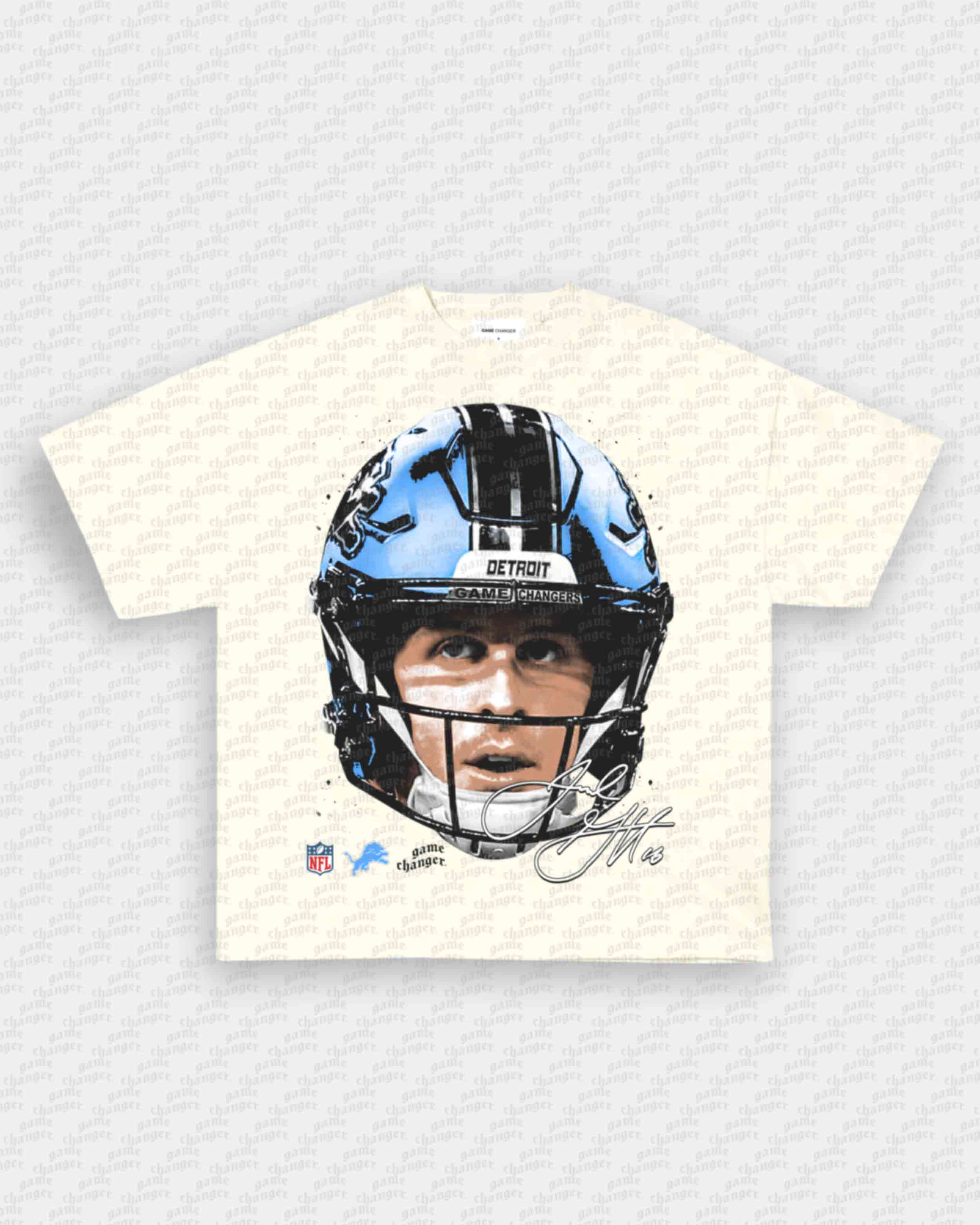 BIG FACE JARED GOFF TEE Hoodie, Sweatshirt | CoreVibeTees.com (Image 3)