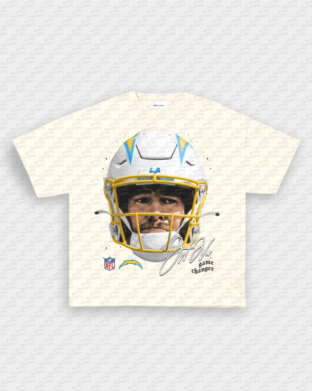 BIG FACE JUSTIN HERBERT TEE Hoodie, Sweatshirt | CoreVibeTees.com (Image 2)
