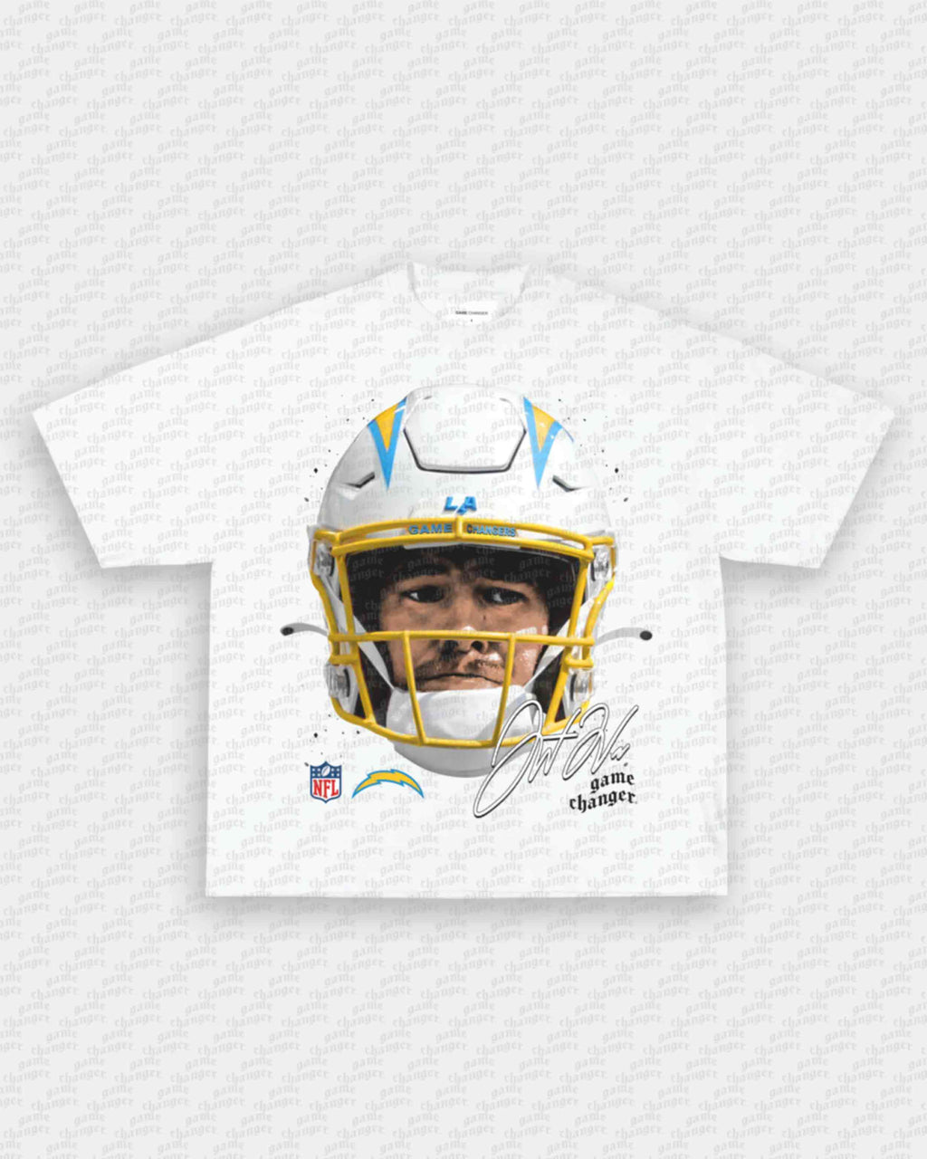 BIG FACE JUSTIN HERBERT TEE Hoodie, Sweatshirt | CoreVibeTees.com (Image 3)