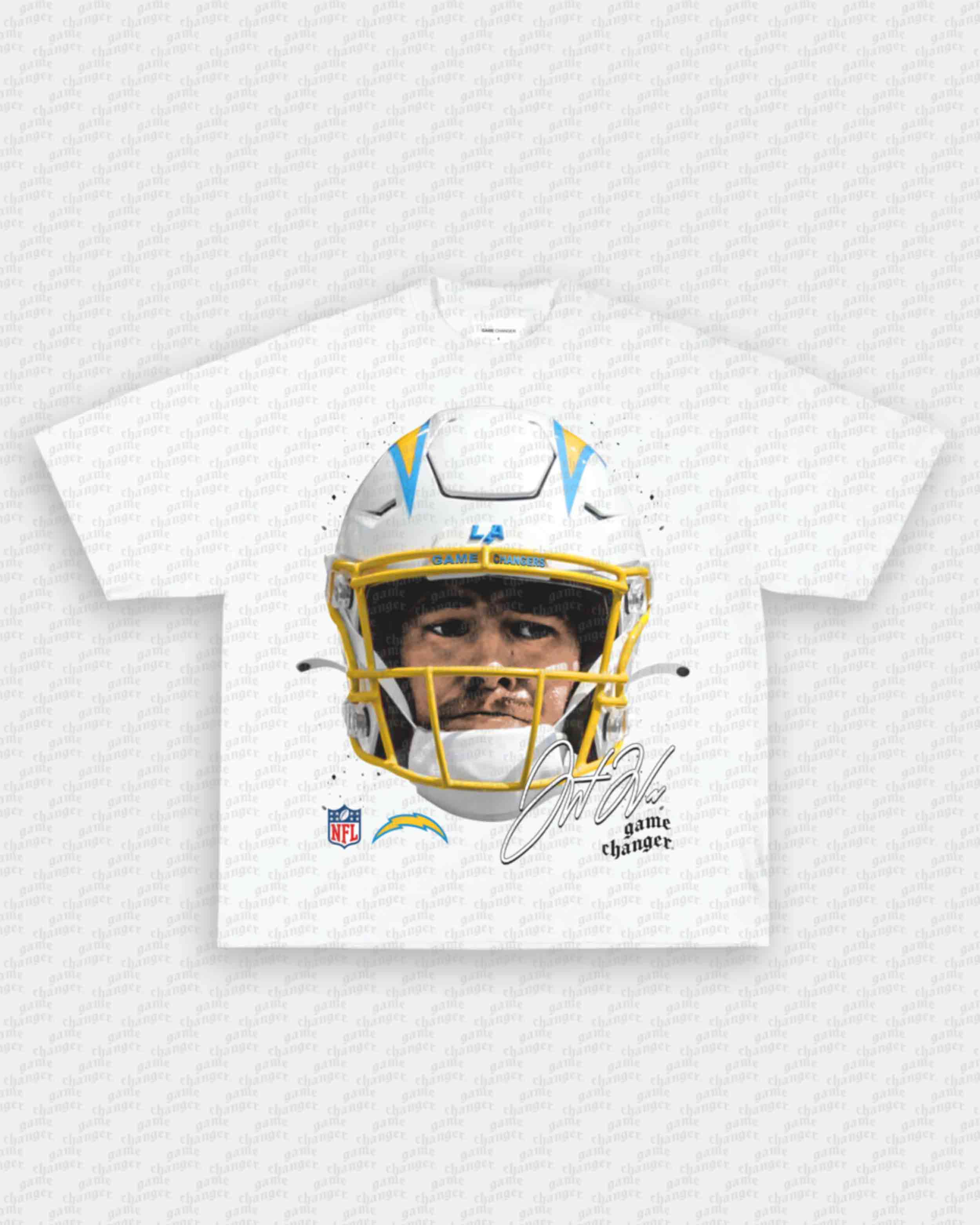 BIG FACE JUSTIN HERBERT TEE Hoodie, Sweatshirt | CoreVibeTees.com (Image 3)