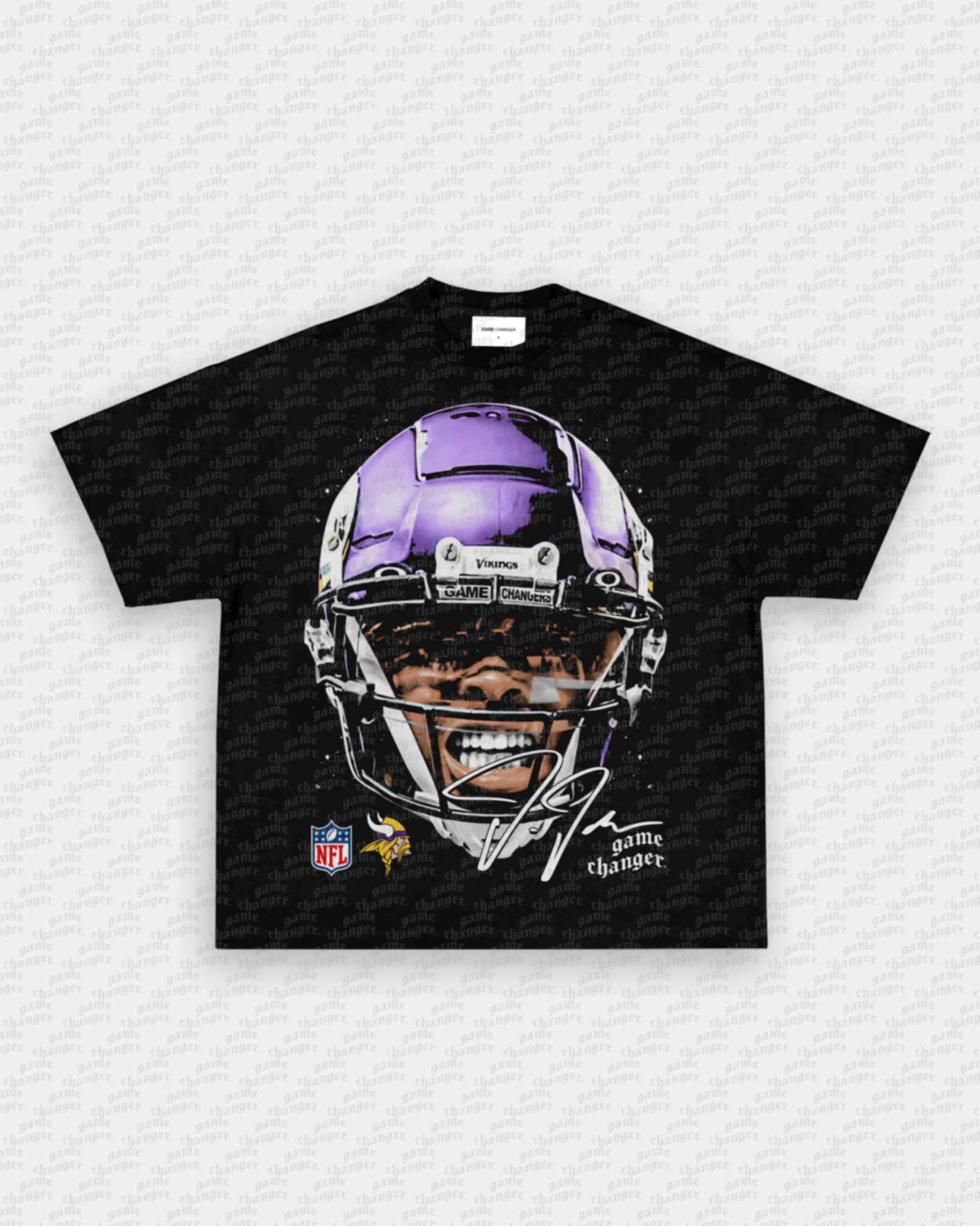 BIG FACE JUSTIN JEFFERSON TEE Hoodie, Sweatshirt | CoreVibeTees.com (Image 2)