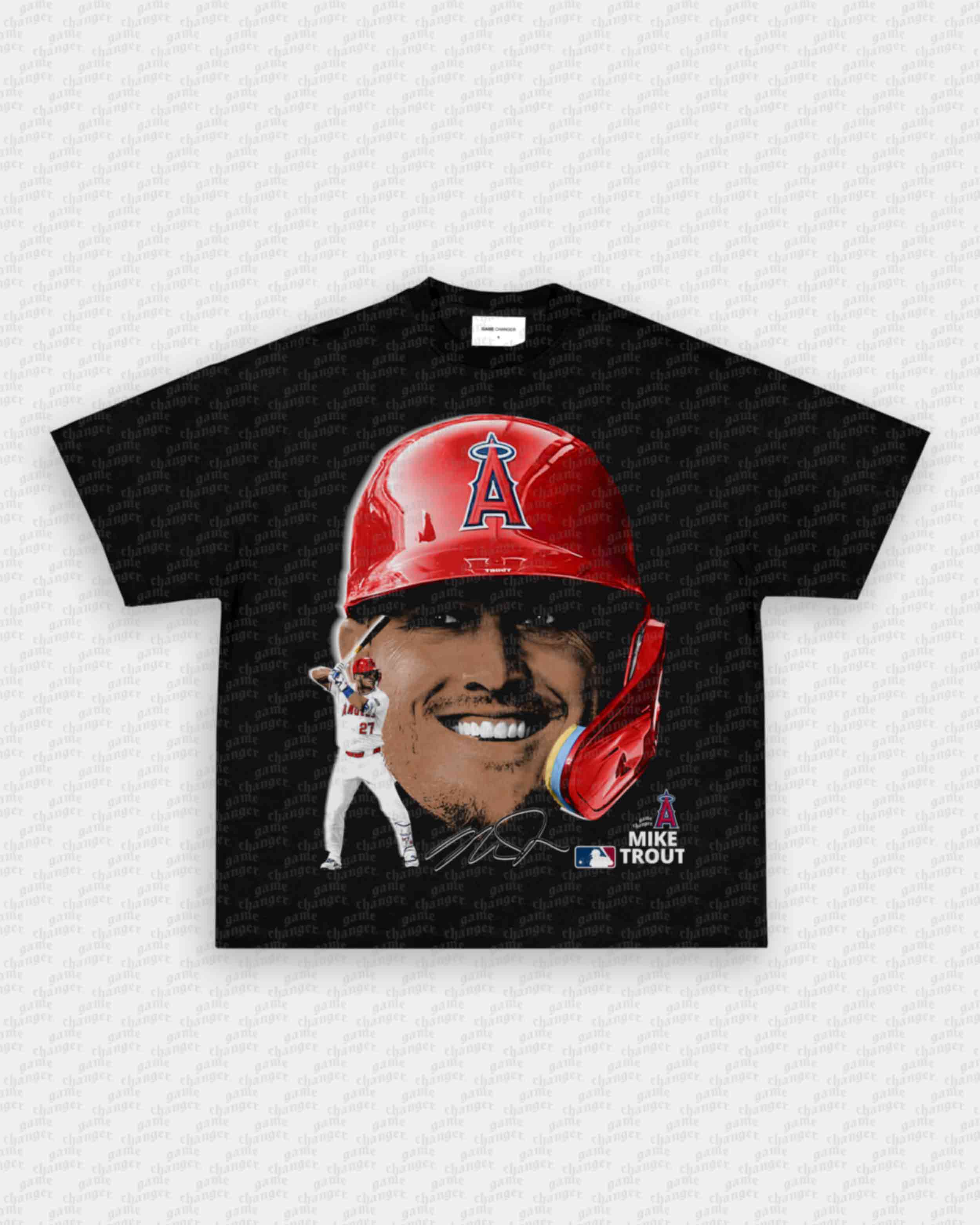 BIG FACE MIKE TROUT TEE Hoodie, Sweatshirt | CoreVibeTees.com (Image 1)