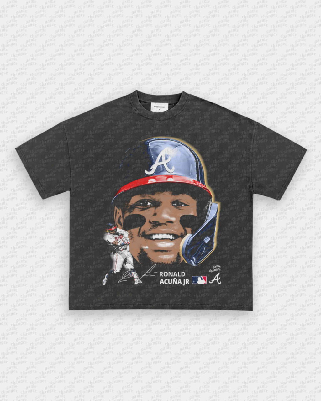 BIG FACE RONALD ACUNA TEE Hoodie, Sweatshirt | CoreVibeTees.com (Image 1)