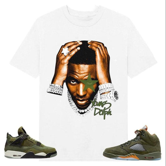 BIG FACE YOUNG DOLPH Shirt to match A J 5 olive, A J 4 Retro SE Craft Olive