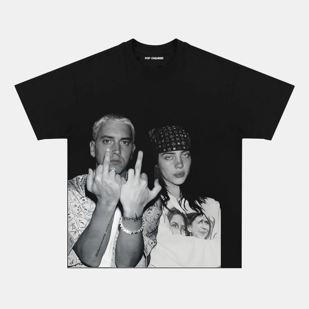 BILLIE EILISH & EMINEM TEE Style001 Hoodie, Sweatshirt | CoreVibeTees.com (Image 1)