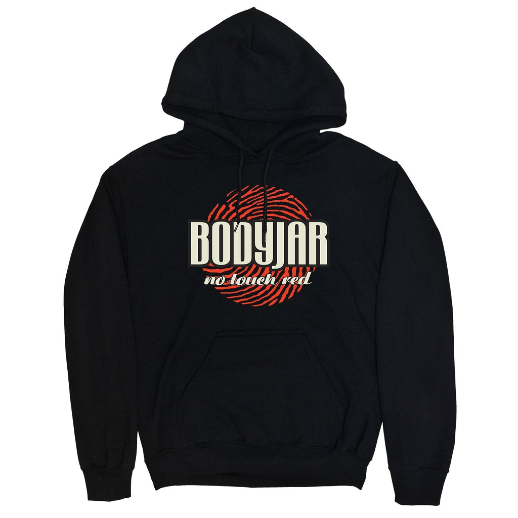 No Touch Red Pullover Hoodie (Black) T-Shirts, Sweatshirt | CoreVibeTees.com (Image 1)