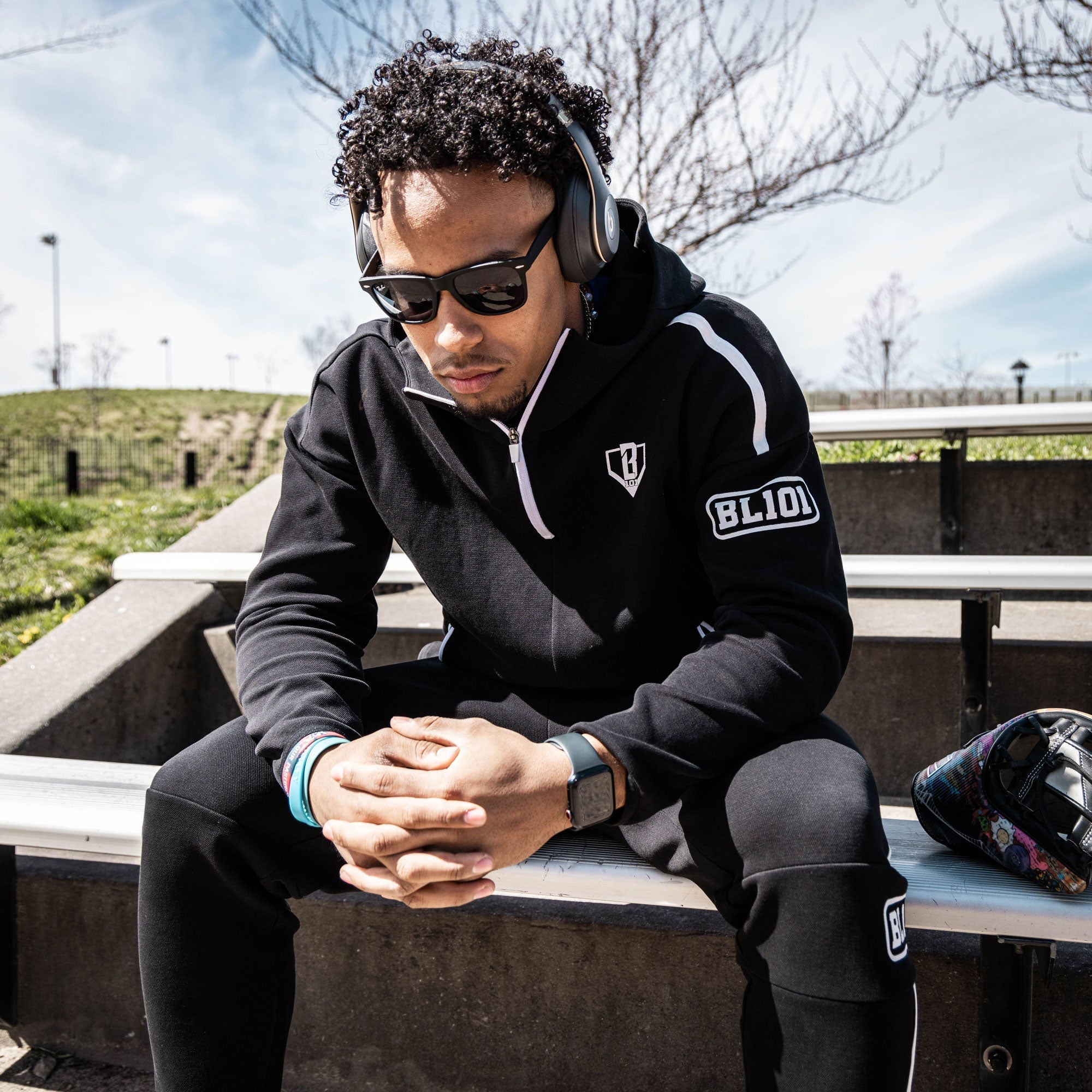 Game Day 1/4 Zip Hoodie - Black/White T-Shirts, Sweatshirt | CoreVibeTees.com (Image 2)