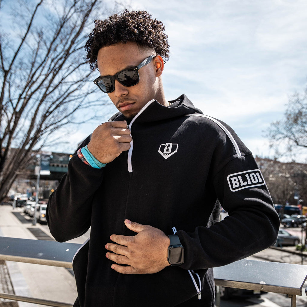 Game Day 1/4 Zip Hoodie - Black/White T-Shirts, Sweatshirt | CoreVibeTees.com (Image 5)