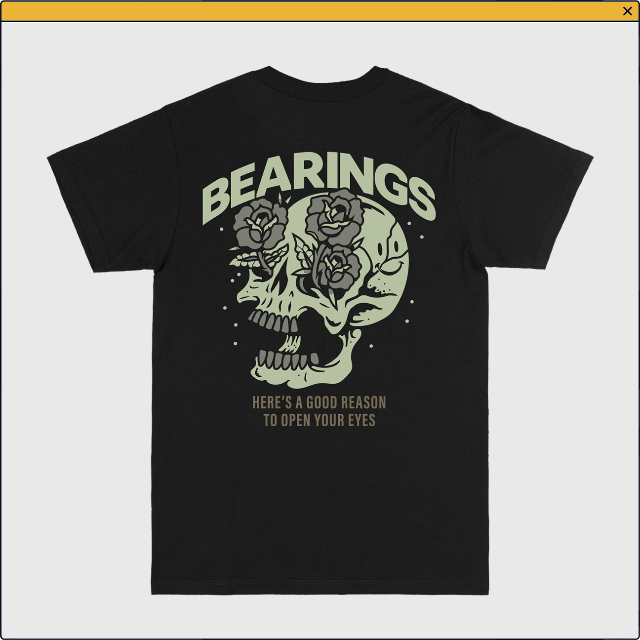 Bearings - Skull Rose Tee Hoodie, Sweatshirt | CoreVibeTees.com (Image 1)
