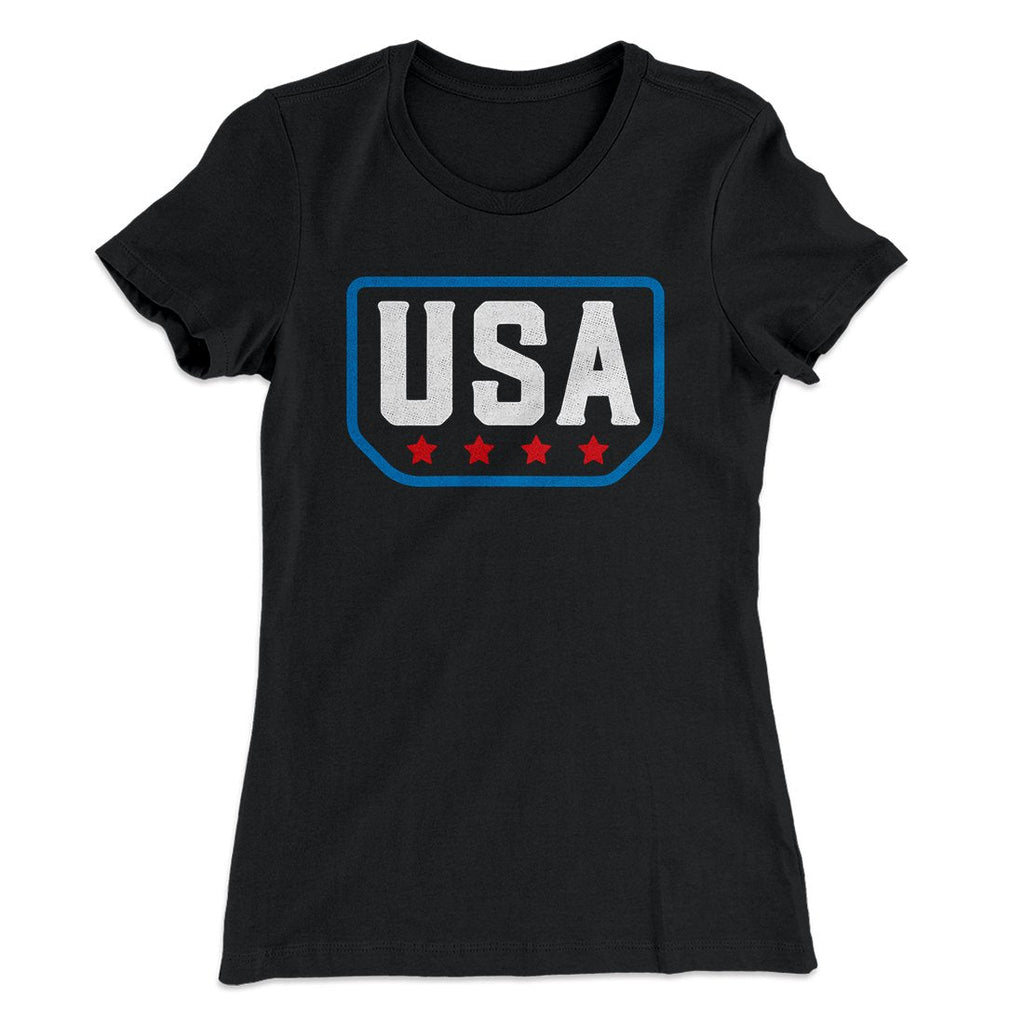 USA Badge Logo Women's T-Shirt Hoodie, Sweatshirt | CoreVibeTees.com (Image 2)