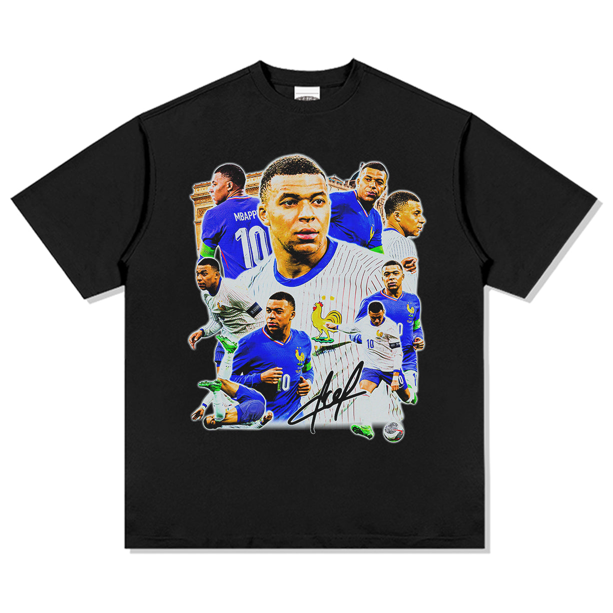 Kylian MbappÃ© â€œSignatureâ€ Tee Hoodie, Sweatshirt | CoreVibeTees.com (Image 1)