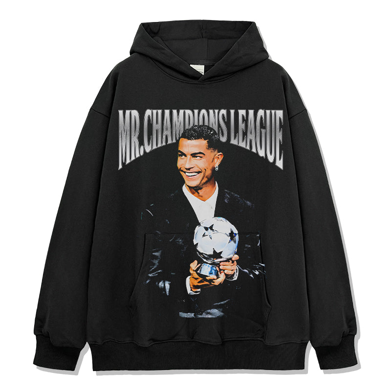 Mr. Champions League By Cristiano Ronaldo Hoodie T-Shirts, Sweatshirt | CoreVibeTees.com (Image 1)