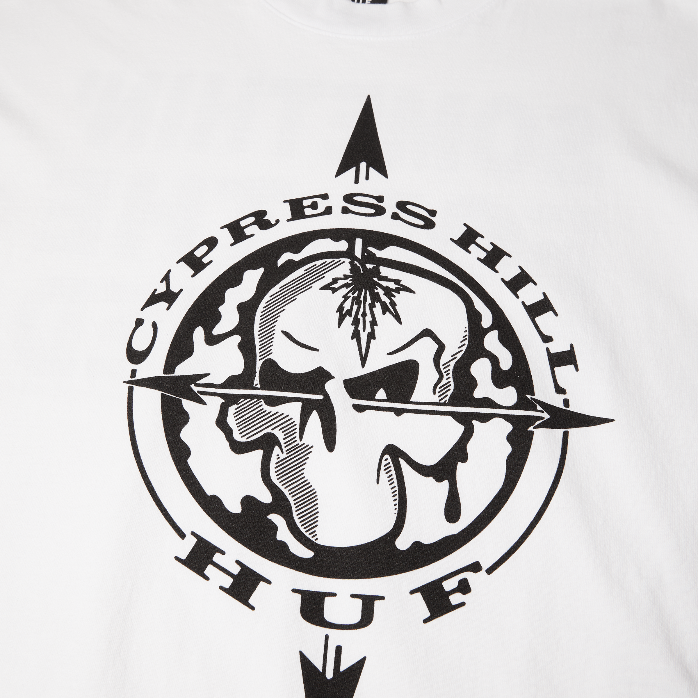 HUF x Cypress Hill Blunted Compass Bw T-Shirt Hoodie, Sweatshirt | CoreVibeTees.com