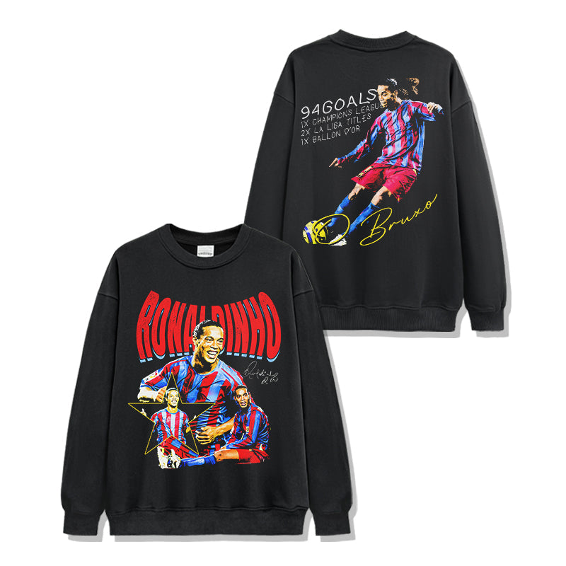 Ronaldinho "Signature" Sweatshirt T-Shirts, Hoodie | CoreVibeTees.com (Image 1)