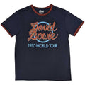 David Bowie Unisex Ringer T-shirt - 1978 World Tour Hoodie, Sweatshirt | CoreVibeTees.com