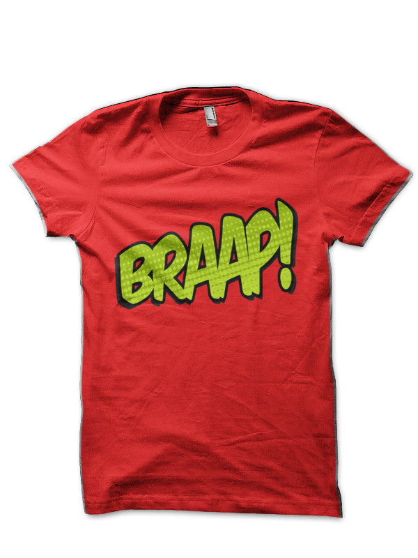 BRAAP Red Half Sleeve T-Shirt Hoodie, Sweatshirt | CoreVibeTees.com