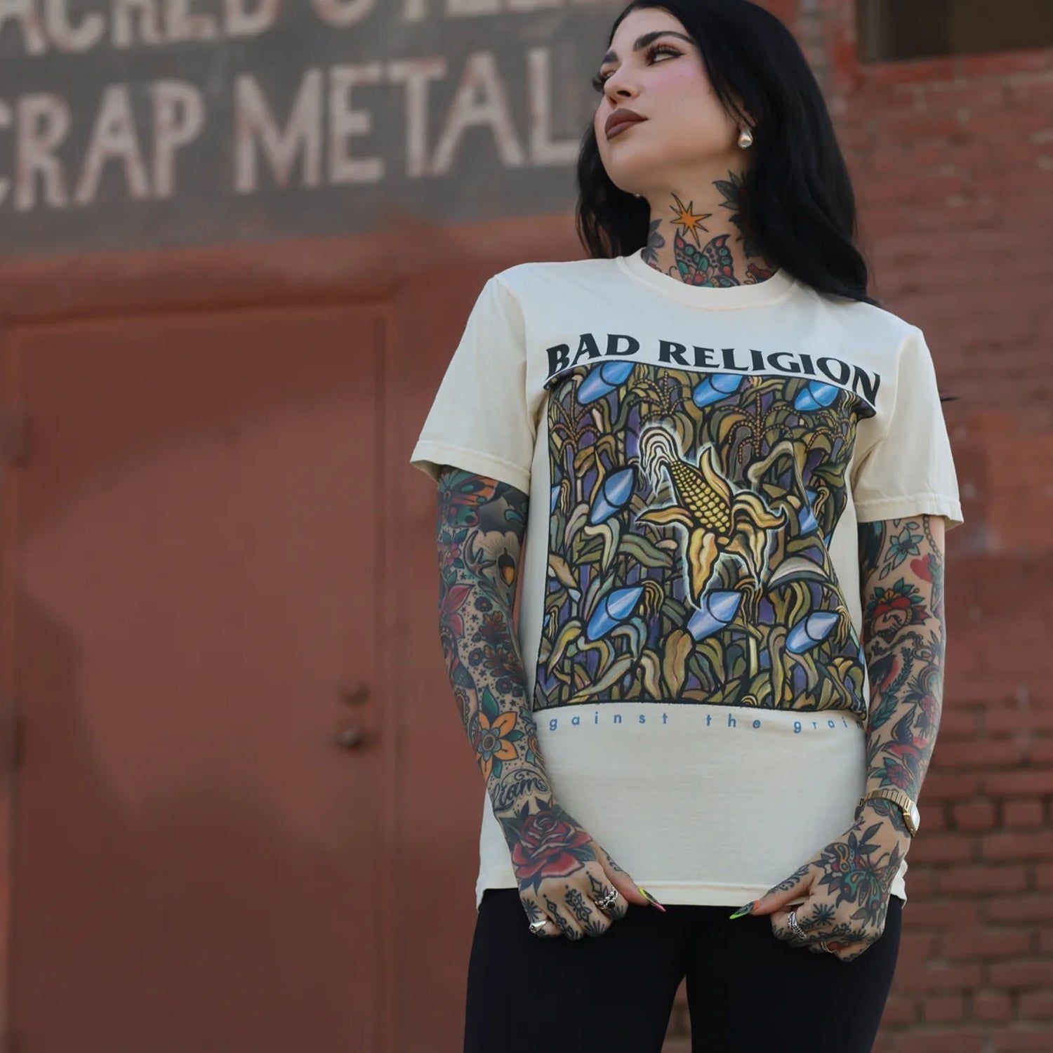 Against The Grain Track List T-Shirt (Ivory) Hoodie, Sweatshirt | CoreVibeTees.com (Image 2)