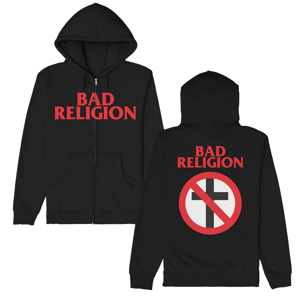 Logo Crossbuster Zip Up Hoodie (Black) T-Shirts, Sweatshirt | CoreVibeTees.com (Image 1)