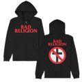 Logo Crossbuster Zip Up Hoodie (Black) T-Shirts, Sweatshirt | CoreVibeTees.com (Image 1)