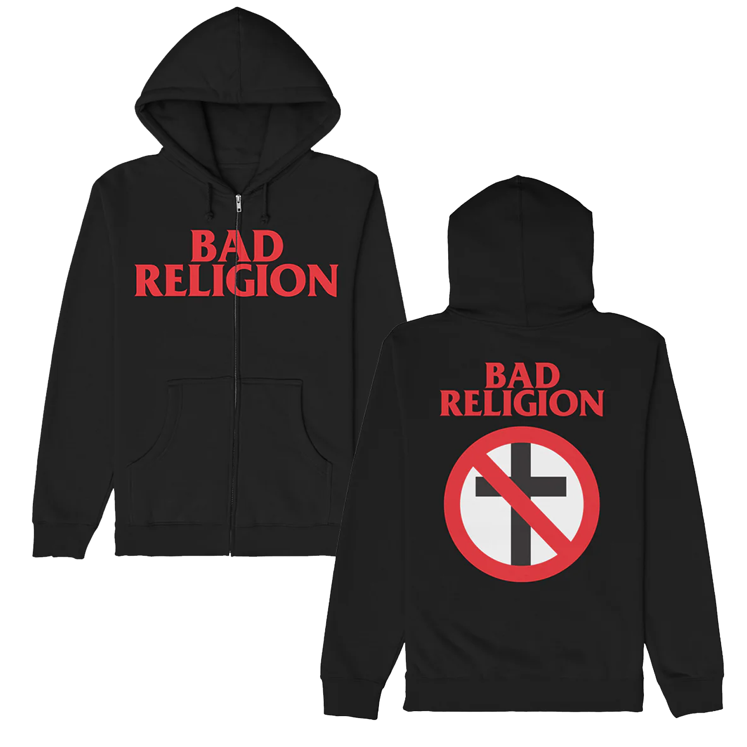 Logo Crossbuster Zip Up Hoodie (Black) T-Shirts, Sweatshirt | CoreVibeTees.com (Image 1)