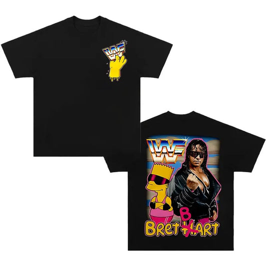 BRET HART TEE, Wrestling Tee, Wrestling Graphic Tee, WWE Shirt, MMA Shirt, Sports T-shirt, Athlete Shirt, Wrestling Gift, Gift for Him Gift For Her Hoodie Sweatshirt