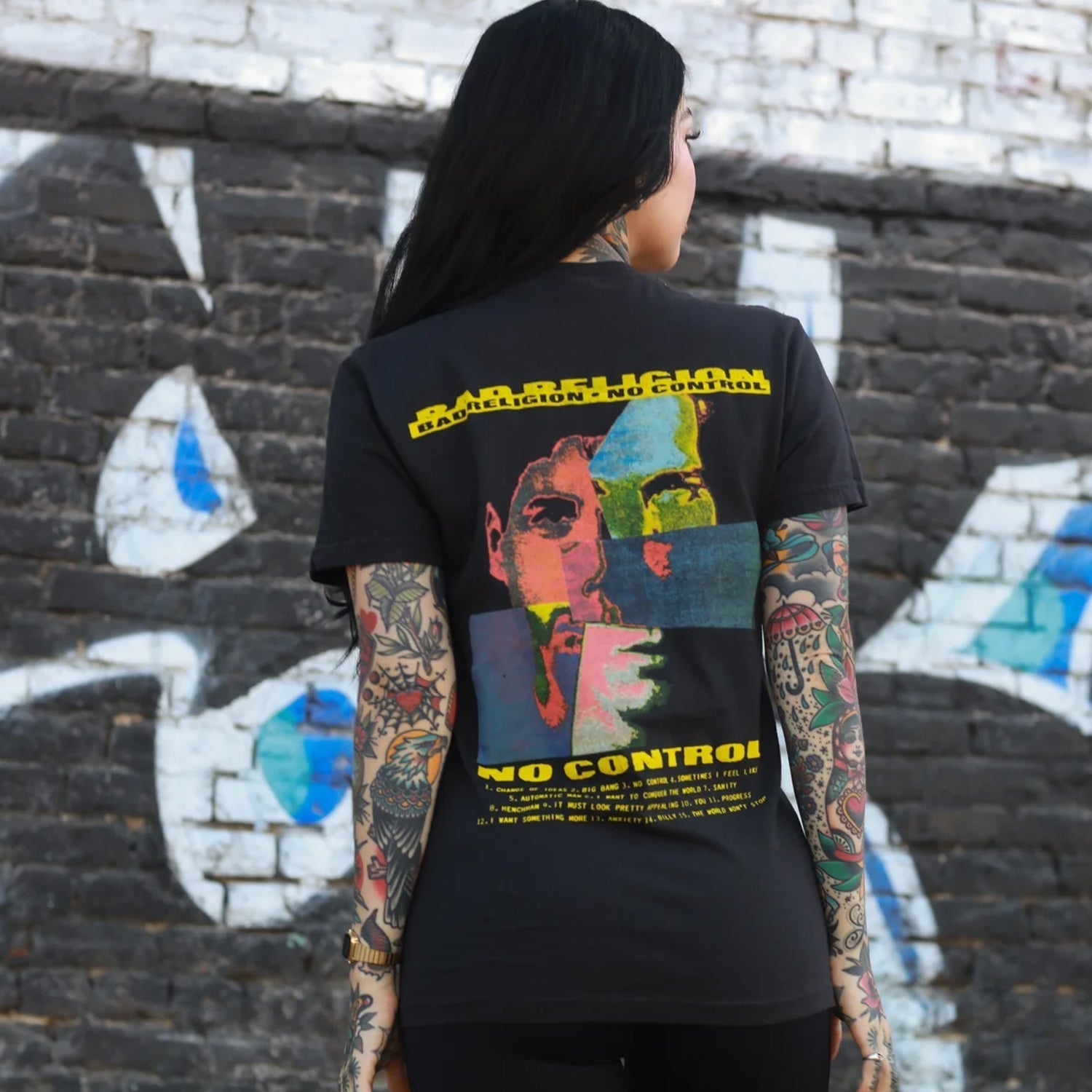 No Control Track List T-Shirt (Black) Hoodie, Sweatshirt | CoreVibeTees.com (Image 3)