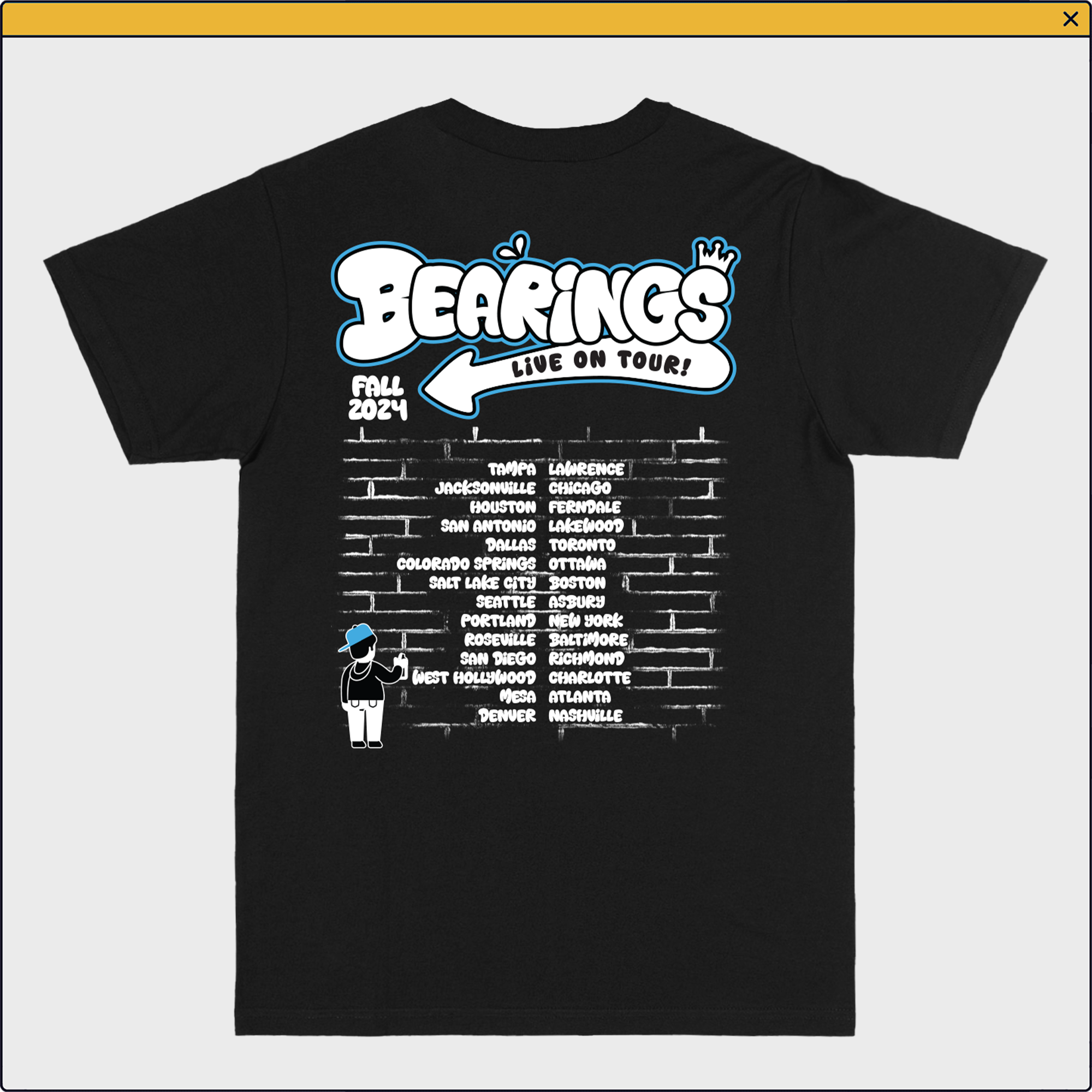 Bearings - 2024 Tour Tee Hoodie, Sweatshirt | CoreVibeTees.com (Image 1)